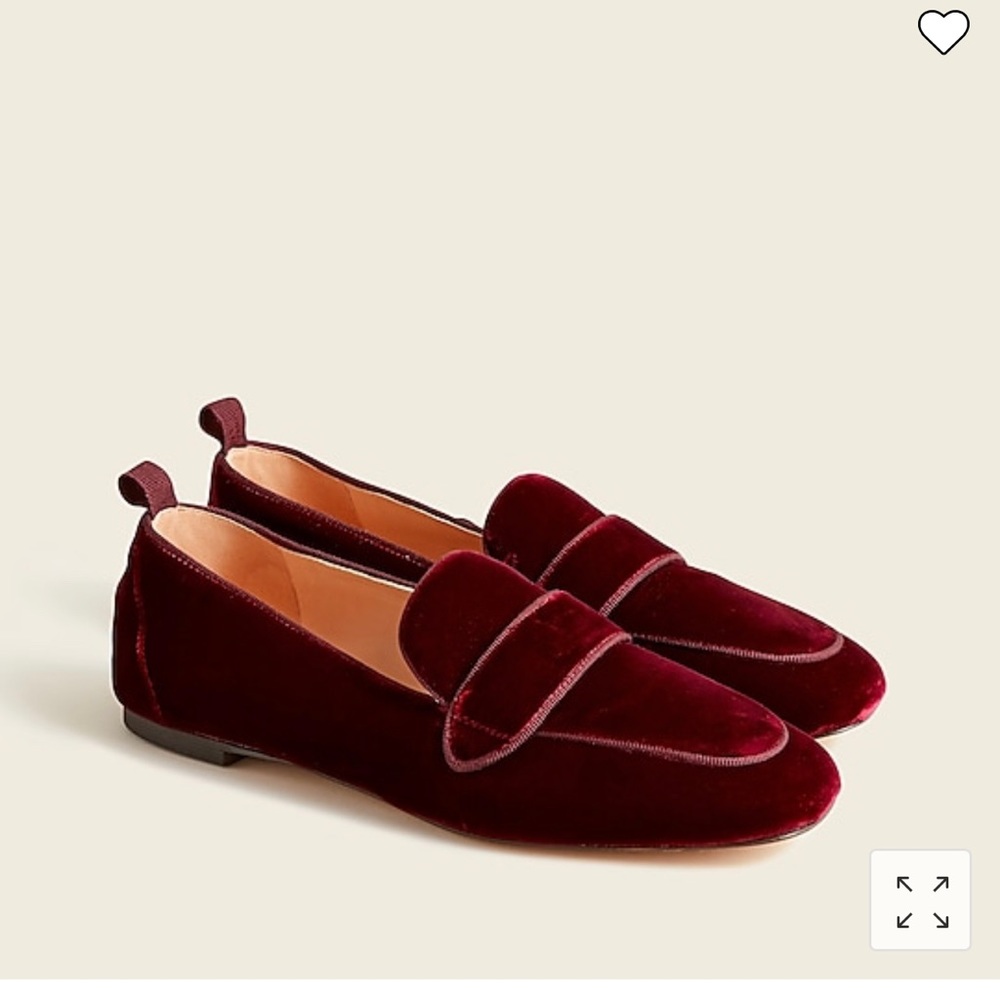 Marie tab loafers in velvet jcrew - size 8 medium